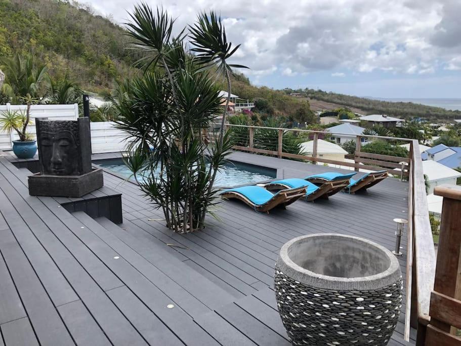 La Villa Coconut Vue A 180° Mer Rocher Du Diamant Le Diamant Luaran gambar