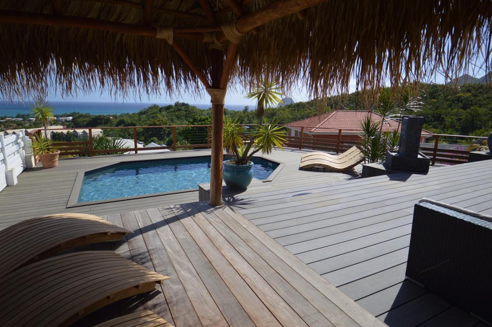 La Villa Coconut Vue A 180° Mer Rocher Du Diamant Le Diamant Luaran gambar